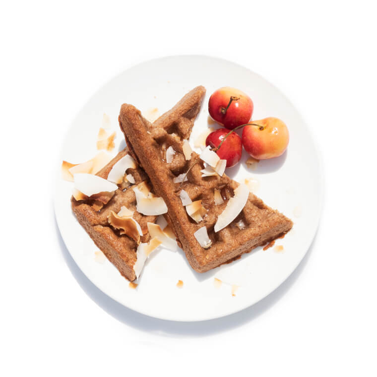 Chia + Coconut Protein Waffles